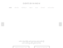 Tablet Screenshot of eventsbymandm.com